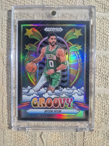 Jayson Tatum #22 2024 Panini Prizm Black Groovy card