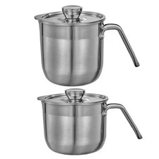 Stainless Steel Eggs Separator Large Capacity Separator Cup with Lid and Handle