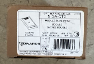 Brand New EDWARDS EST SIGA-CT2 Circuit Dual Input Module