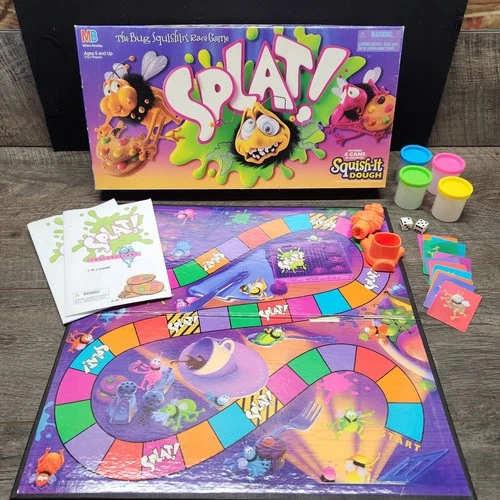 SPLAT! MILTON BRADLEY THE BUG SQUISHING RACE BOARD GAME- NEEDS NEW DOUGH