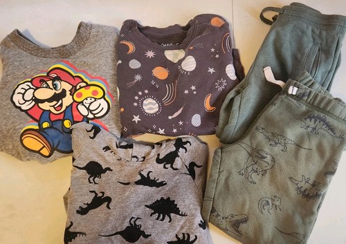 Size 4t/5t Toddler Boys Lot Of 5 Basics Joggers Old Navy Dinos 