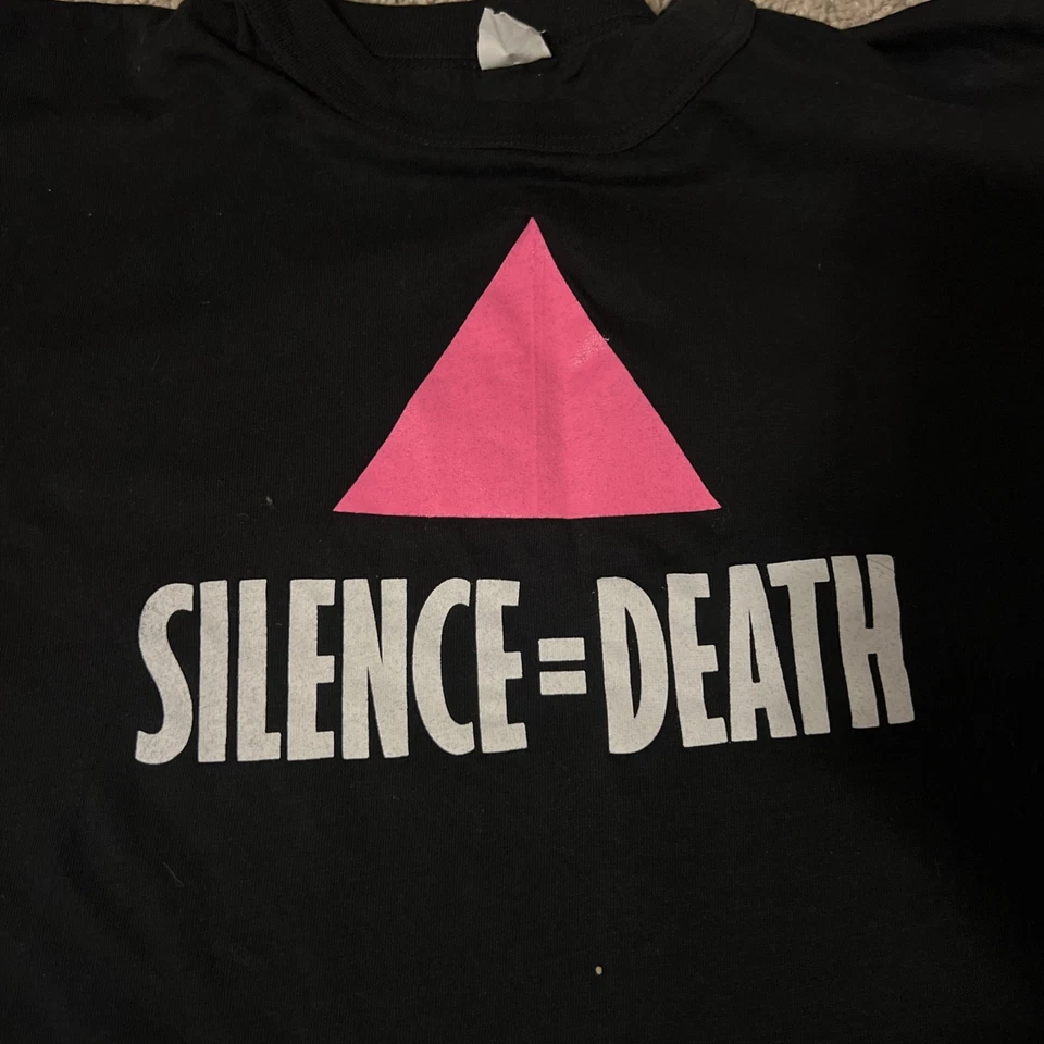 Camiseta de Colección Años 80 Original Silencio = Muerte Act Up Interés Gay Mediana Foto 4 de 4