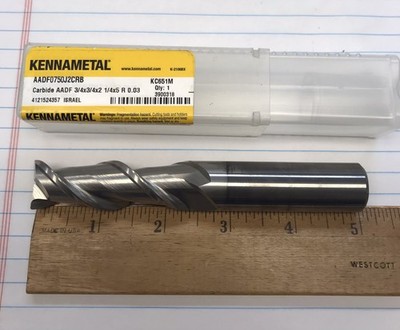 1 pc.  3/4 X 2-1/4  X 5  oal 2 FLUTE HH CARBIDE CC END MILL W/ZIRC (loc stk)