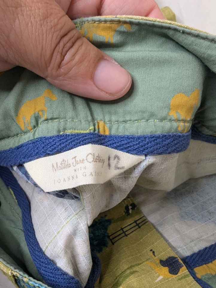 Matilda Jane by Joanna Gaines Boys Sz 12 Shorts Horses Farm Barn Ranch - Image 3 of 3