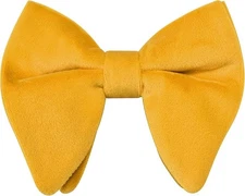Branduce Velvet Bow Ties for Men Oversize Pre-tie Bowtie Tuxedo Bowties Gold