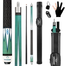 Pool Cue Stick 58" Billiard Cue Sticks Nylon Thread Grip Professional Low Def...