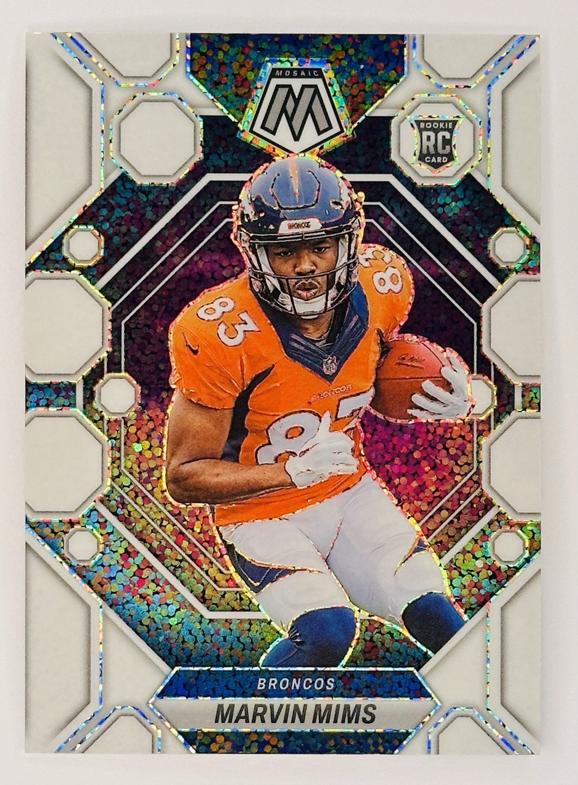2023 Panini Mosaic MARVIN MIMS White Sparkle Prizm #346 RC Case Hit SSP BRONCOS
