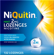 Niquitin Mint 2 Mg Lozenges - Effective Smoking Craving Relief - 132 - Long-Last