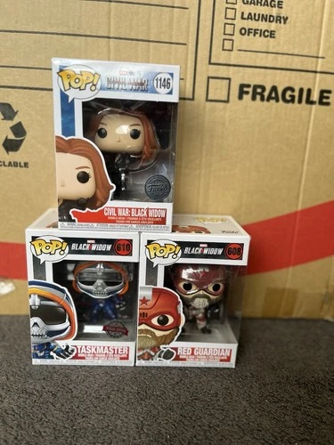 Marvel’s Black Widow Funko Pop Vinyl with Taskmaster and Red Guardian