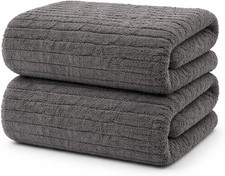 Bath Sheets Towels Pack of 2 100 Carded Ring Spun Cotton Extra Large 35x70