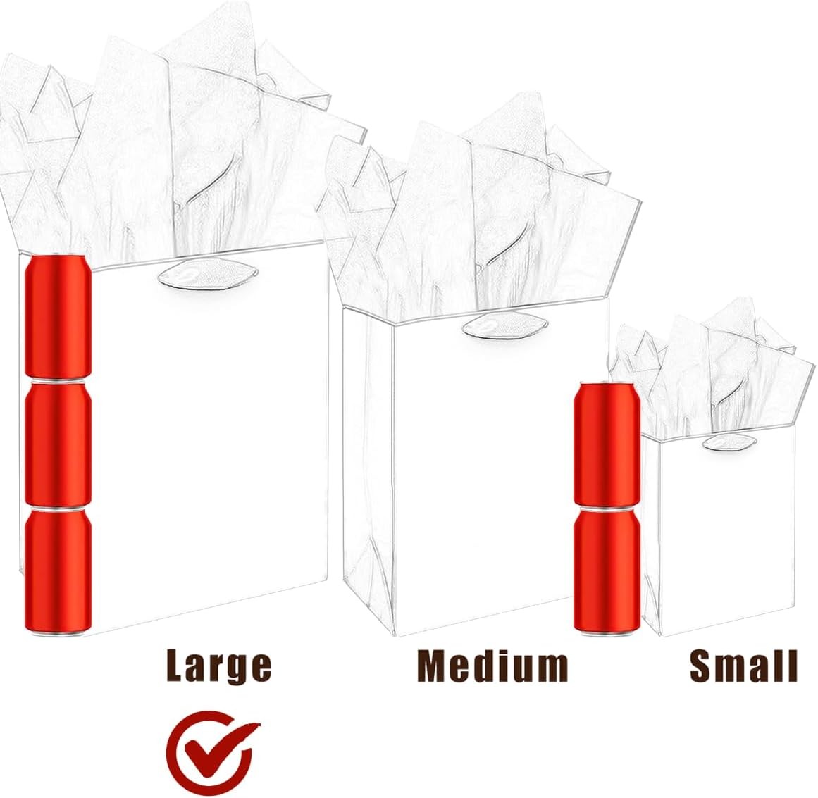 qiqee Christmas 13" Large Gift 1 Count (Pack of 3), Christmas-RedBlueGreen 