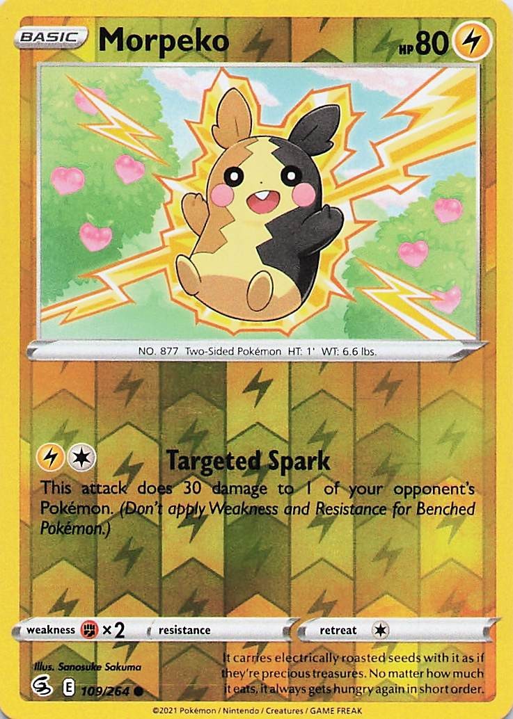 Morpeko - Pokemon Reverse Holo Common 2021 Fusion Strike 109/264 NM