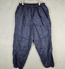 Nike Windbreaker Track Pants Mens Large Lined Swoosh Logo Ankle Zip 90s Vintage