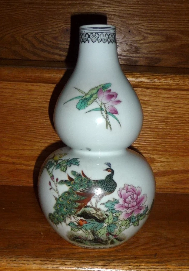 孔雀花瓶中国古董花瓶| eBay