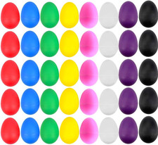 40PCS Plastic Egg Shakers Percussion Musical Maracas Easter Eggs for Music Le...