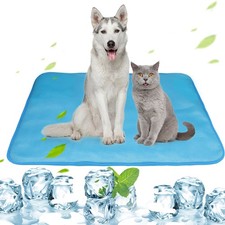 Pet Cooling Mat Cool Gel Pad Comfortable Cushion Bed Summer Dog Cat Puppy L