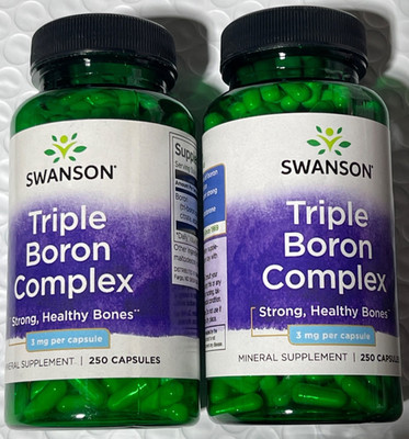 2 Pack, Triple BORON Complex, 500 Caps, 3mg for Bone, Brain, Testosterone Health