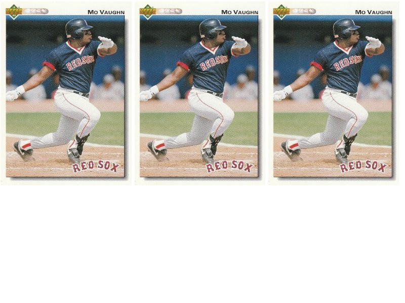 (3) 1992 Upper Deck #445 Mo Vaughn Boston Red Sox Card Lot