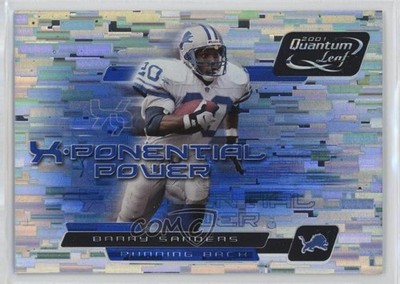2001 Quantum Leaf X-Ponential Power 866/1000 Barry Sanders #XP7 HOF 1e8j