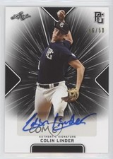 2021 Leaf Perfect Game National Showcase Black 16/50 Colin Linder Auto mp7