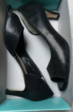 Leather Van Dal Penn Shoes.  UK Size 7D. Black Lizard  BNIB