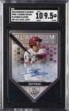 2022 BOWMAN PLATINUM PLATINUM PLATING DIE CUT AUTO #PPDC-3 SHOHEI OHTANI SGC 9.5