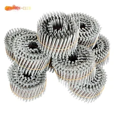 3600Pcs New Siding Nails Collated Wire Coil Full Round Head 0.092" ×2-1/2" 15Deg