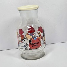 Vintage Snoopys Kitchen Glass Carafe Juice Pi...