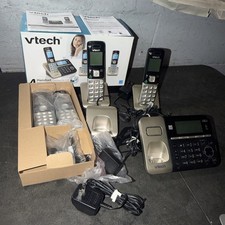 NEW, Open Box DS6752-4 VTech 4 Handset Connect to Cell Answering System