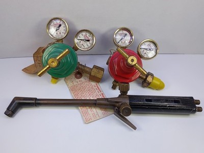 RARE VINTAGE Craftsman Welding Torch Oxygen  & Acetylene Regulator & Torch Wand