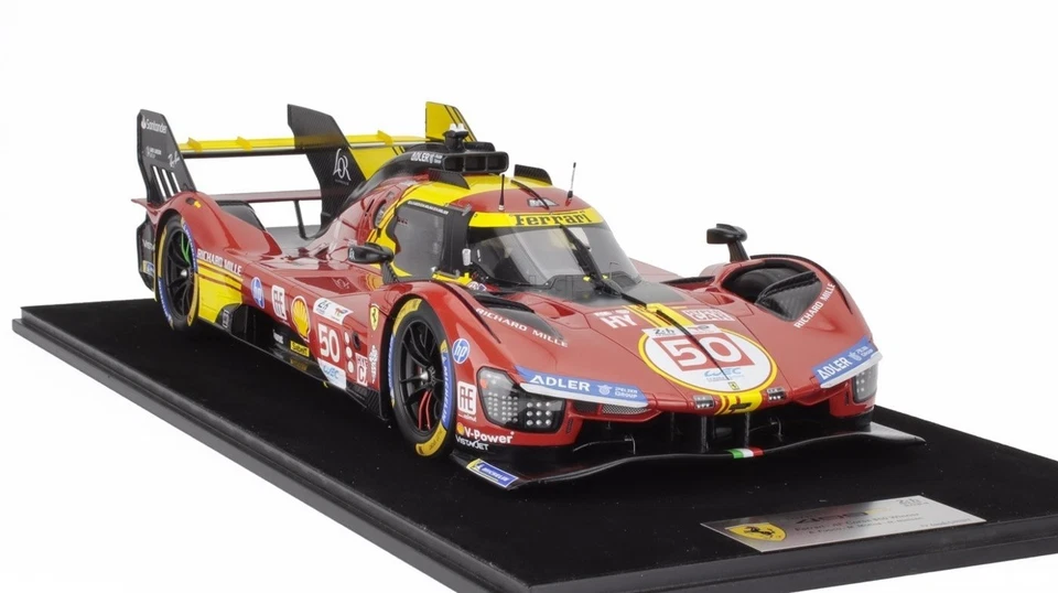 Ferrari 499P AF Corse #50 Le Mans 2024 Winner w/ Display Case 1/12 Looksmart - Image 4 of 4