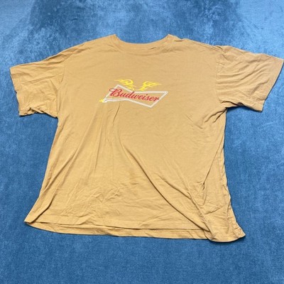 Pacsun Budweiser King Of Beers T-Shirt Men 2XL Tan Everyday Wear All Day Comfort