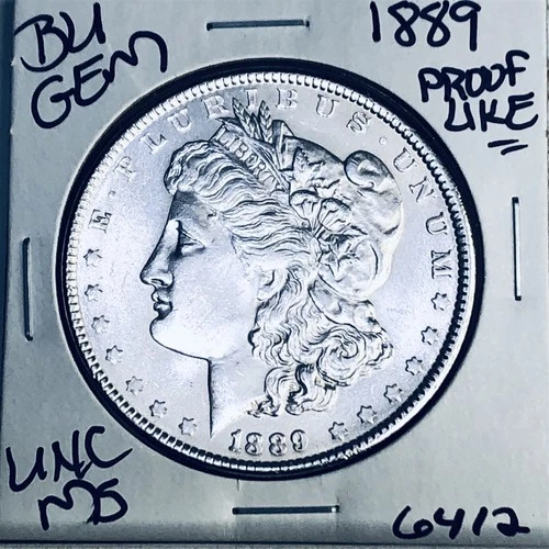 1889 BU GEM MORGAN SILVER DOLLAR UNC MS+++ U.S. MINT RARE COIN 6412