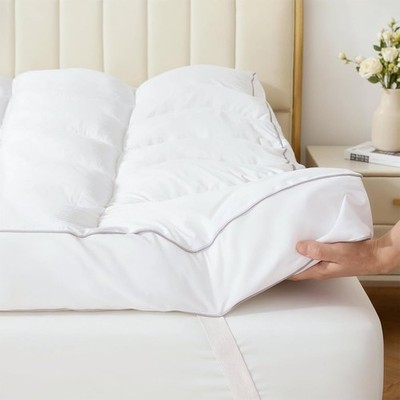 Memory Foam Mattress Topper Queen, 3 Inch Extra Thick Shredded Foam