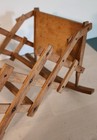 Antique Folding Accordian Style Wooden Rocking Doll Bed Cradle — photo 10