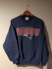 Vtg New England Patriots Logo Athletic Sweatshirt L Navy Blue NFL Gorpcore
