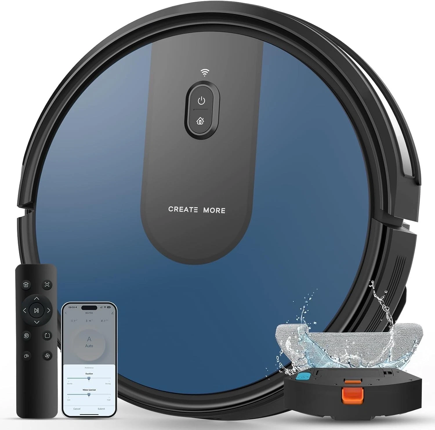 Deenkee Robot Vacuum Cleaner with Mop 5000Pa Ultra Strong Suction 4-in-1 Robotic