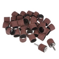 50 Stk 1" Schleifh&uuml;lsen Schleifpapier Set 400 Grit mit 2Stk 0.79" Trommel Dorne