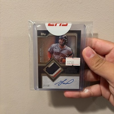 2025 Topps #TFAP-JA Jose Altuve Topps Flagship Auto Patch /30 JERSEY MATCH! 