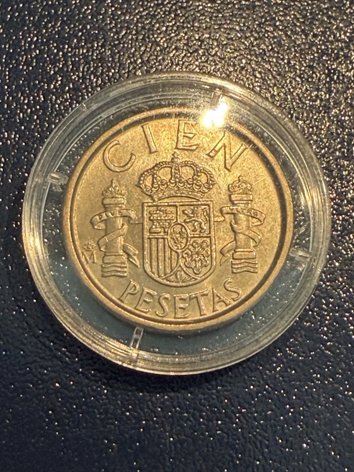 Spanien 100 Pesetas 1986, In Münzkapsel - Bild 2 von 2