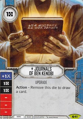 Star Wars Destiny Journals Of Ben Kenobi Upgrade Card 41 Hero Blue Played