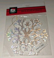 Kurt Adler Iridescent Snowflake Christmas Ornament Brand New NIP RARE Vintage