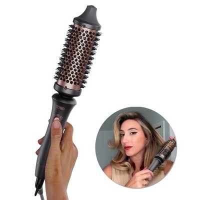 TYMO STYLUX Heated Round Brush, 3-in-1 Styling Tool with 1.7-Inch Ceramic