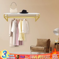 Gold Metal Garment Clothes Rack Clothing Rack Clothes Wall Shelf Hanger Display