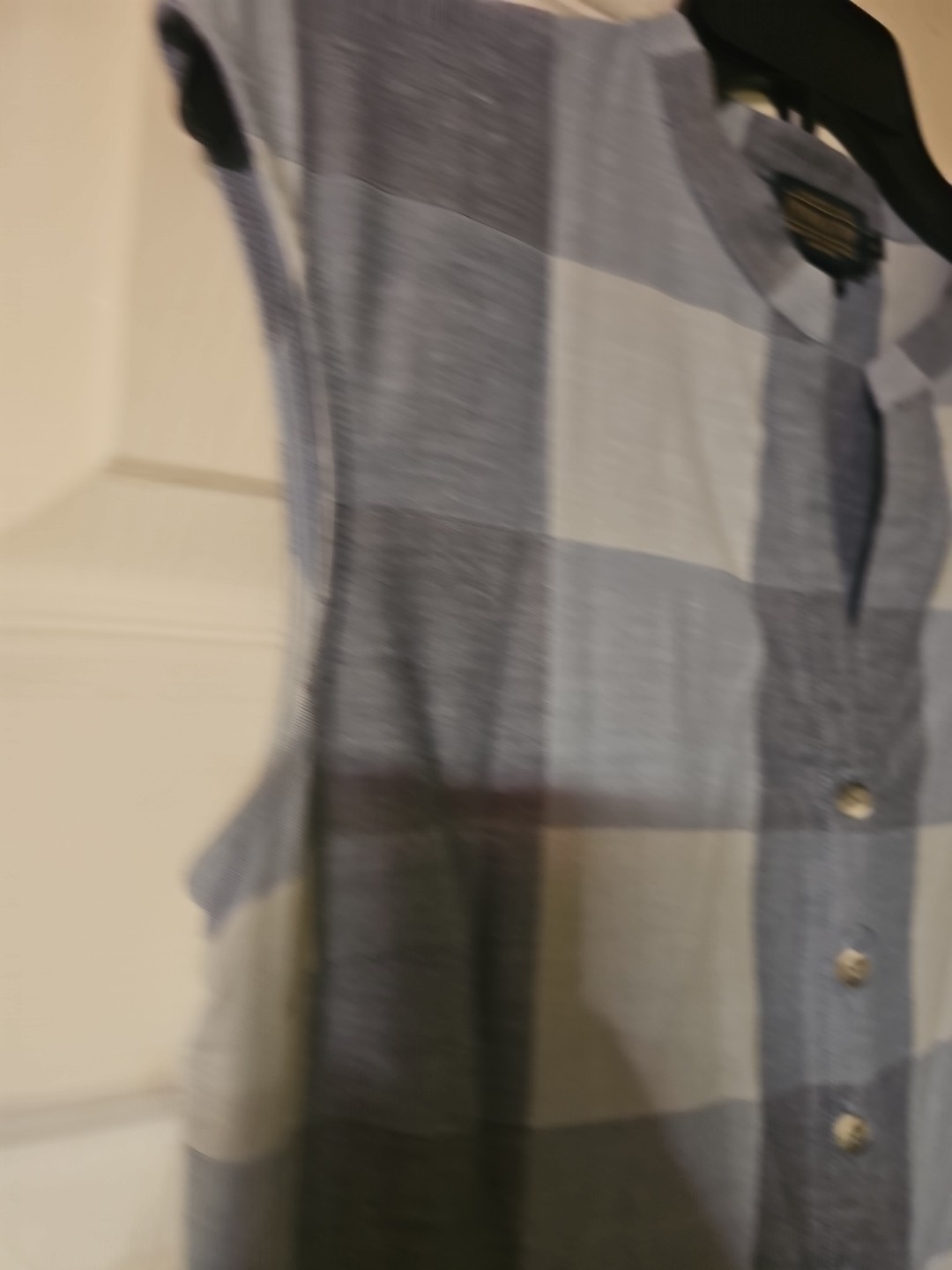 Pendleton Blue Plaid Cotton Button Front Shirt Dr… - image 6