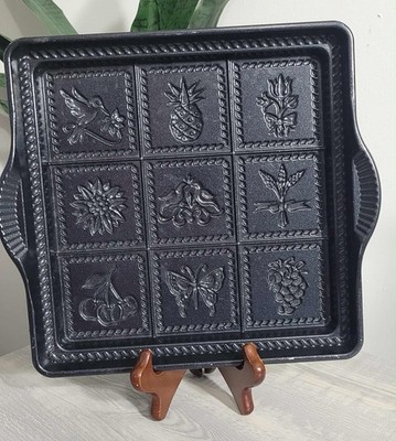Nordic Ware Shortbread Pan Fruit Flowers Hummingbird Butterfly Cast Aluminum 9x9