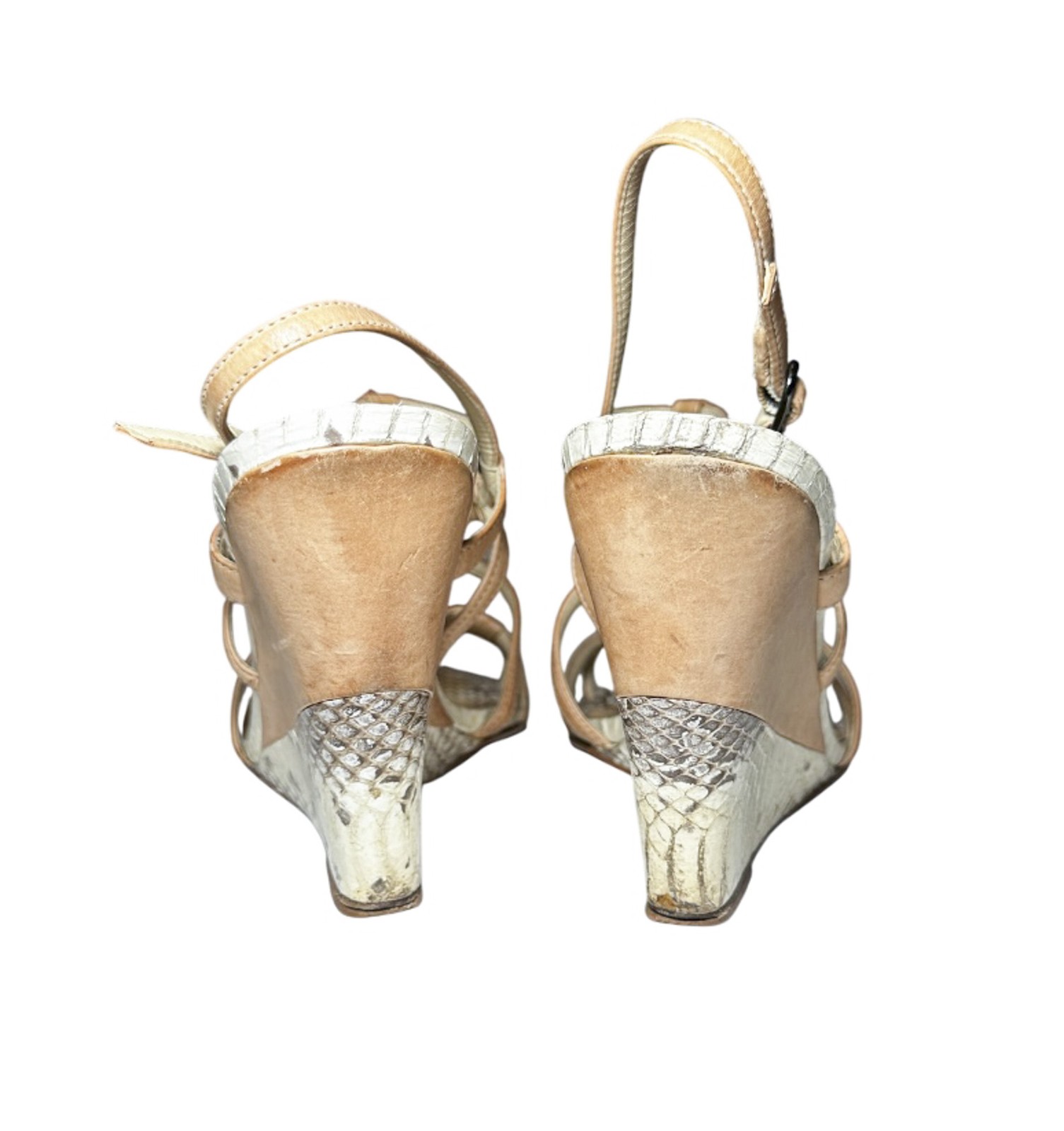 Alexandre Birman Vintage Python Neutral Slingback… - image 4