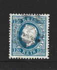 [Portugal 1870 – King Luiz Straight Label] 120 Reis-12 1/2 perf. perfect used