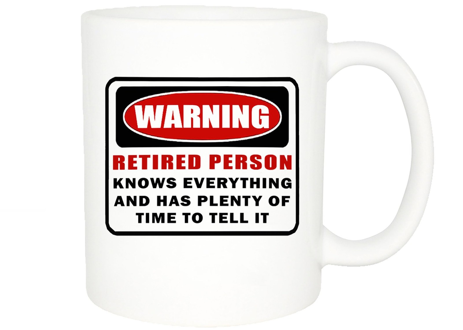 Rogue River Tactical Funny Coffee Mug Senior Citizen Warning Retired Person N...