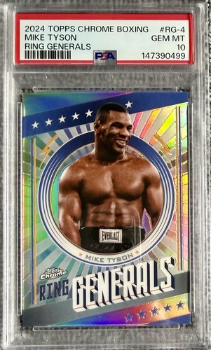 2024 TOPPS CHROME BOXING RING GENERALS MIKE TYSON PSA 10 POP 19